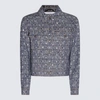 Moschino 'studded Collar' Jacket With Pockets In Blue