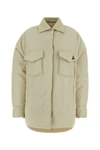 Attico Cotton Corduroy-trimmed Padded Shell Jacket In Beige O Tan 