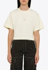 OFF-WHITE ARROWS PEARLS CROPPED T-SHIRT