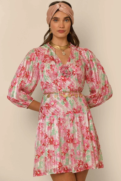 Rixo London Devi Dress In Pink