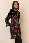 Rixo London Malibu Floral-print Silk-blend Devoré-velvet And Crepe De Chine Mini Dress In Black