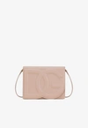 Dolce & Gabbana Dg Logo Crossbody Bag In Calf Leather In Blush