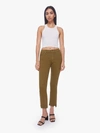 Mother The Insider Crop Step Fray Fir Jeans In Green