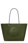 Tory Burch Ella Leather Chain Tote Bag In Olive Green