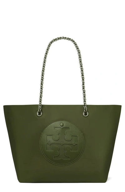 Tory Burch Ella Chain Tote In Olive Green