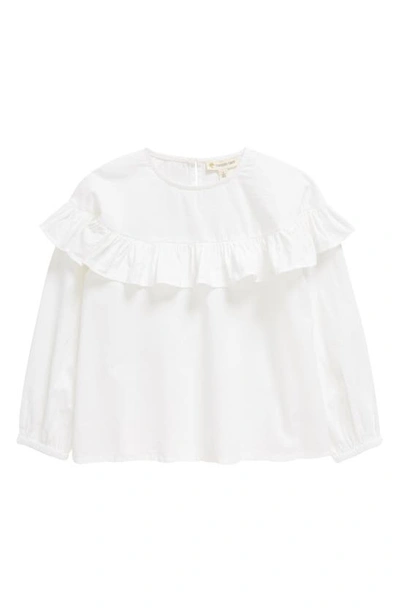 TUCKER + TATE TUCKER + TATE KIDS' RUFFLE YOKE COTTON BLOUSE