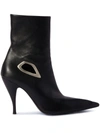 Off-white Crescent Ankle Boots In Black