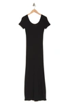 Go Couture Short Sleeve Maxi Dress In Black