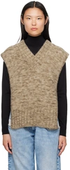 Maison Margiela Brown Open Vest In 741m Col. 741m