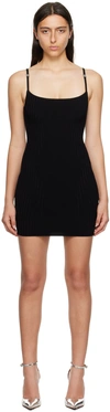 Misbhv Black Seamless Minidress In Black