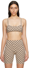 Misbhv Beige Monogram Bralette In Beige