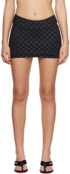 MISBHV BLACK MONOGRAM MINISKIRT