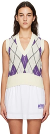 Ganni Off-white Prince Edition Harlequin Vest In 135 Egret