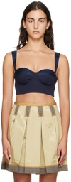 MOSCHINO NAVY INSIDE OUT TANK TOP