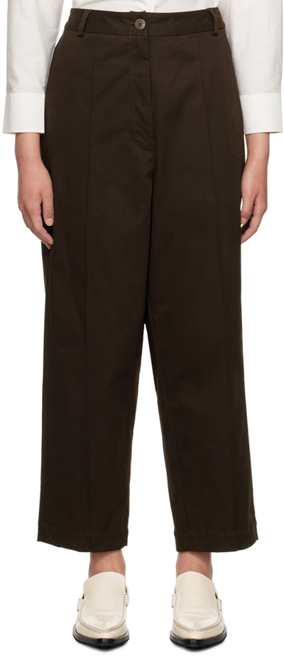 Cordera Brown Seam Trousers In Java