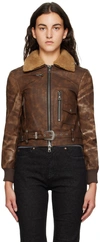 ANDERSSON BELL BROWN AUSTIN FAUX-LEATHER JACKET
