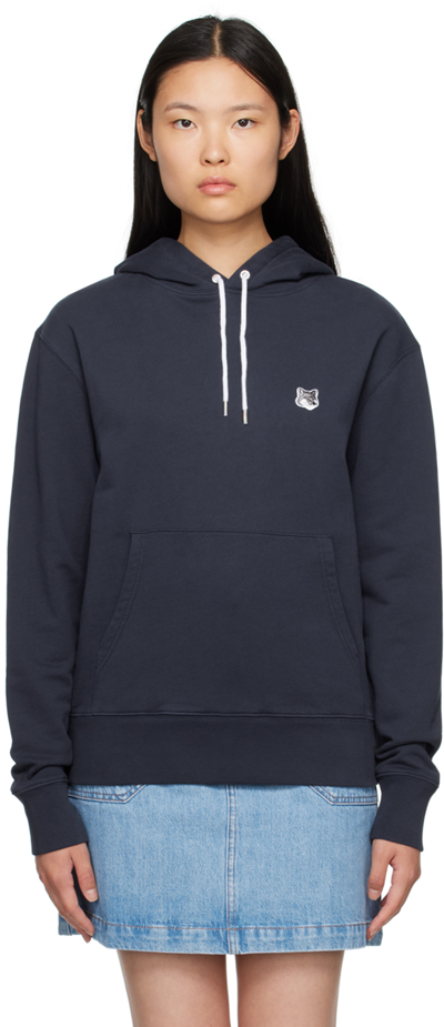 Maison Kitsuné Navy Fox Head Hoodie