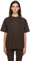MOSCHINO BROWN ALL OVER T-SHIRT