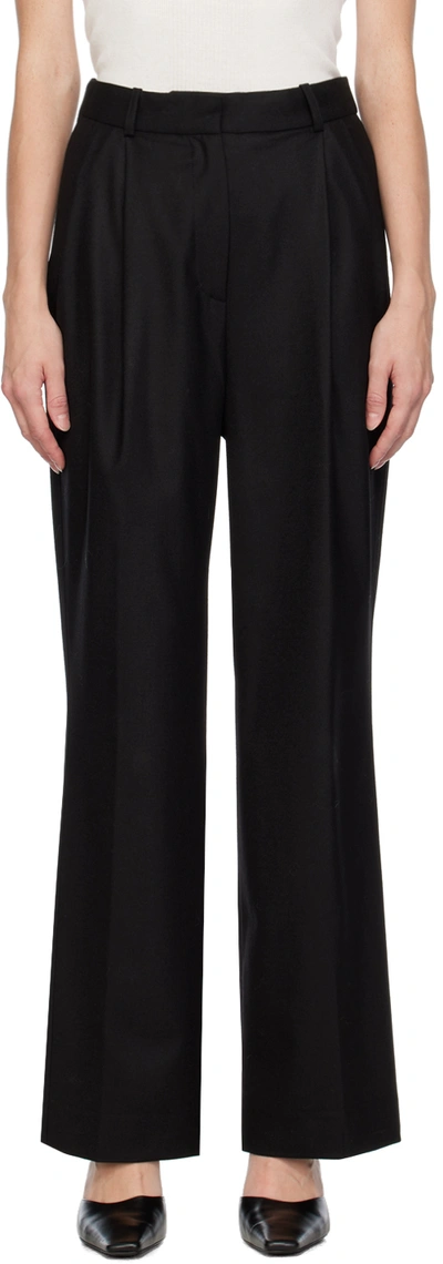 LOULOU STUDIO BLACK SOLO TROUSERS