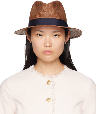 Rag & Bone Brown Lightweight Fedora In Caramel