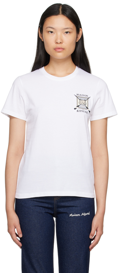 Maison Kitsuné White College Fox T-shirt
