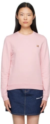Maison Kitsuné Pink Fox Head Sweatshirt In Pale Pink