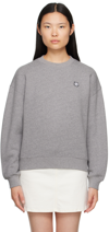 Maison Kitsuné Bold Fox Head Patch Comfort Sweatshirt In Medium Grey Melange