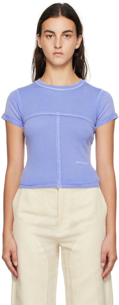 Eckhaus Latta Blue Baby T-shirt In Periwinkle