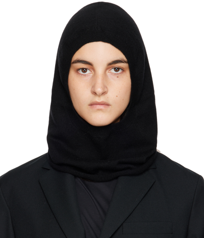 Sofie D'hoore Fine-knit Wool-cashmere Balaclava In Schwarz