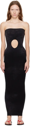 Wolford Black Fatal Cut Out Maxi Dress In 9961 Saba Fusion