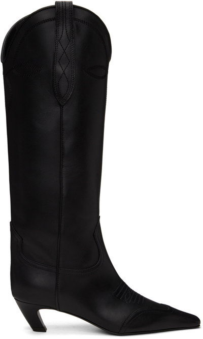 Khaite Black 'the Dallas' Boots In 200 Black