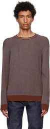 PAUL SMITH BLUE & BROWN CREWNECK SWEATER