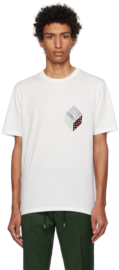 Paul Smith White Cube T-shirt In 01 Whites