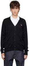 Maison Kitsuné Button-up Wool Cardigan In P199 Black