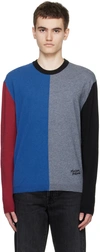 MAISON KITSUNÉ MULTICOLOR COLOR BLOCK SWEATER