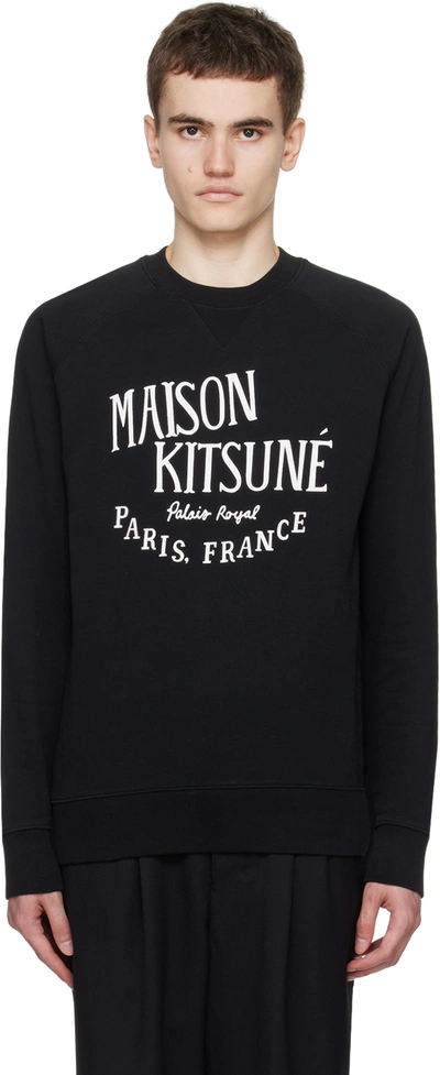 Maison Kitsuné Black 'palais Royal' Sweatshirt In P199 Black