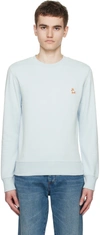 Maison Kitsuné Blue Fox Head Patch Regular Sweatshirt In P422 Sky Blue