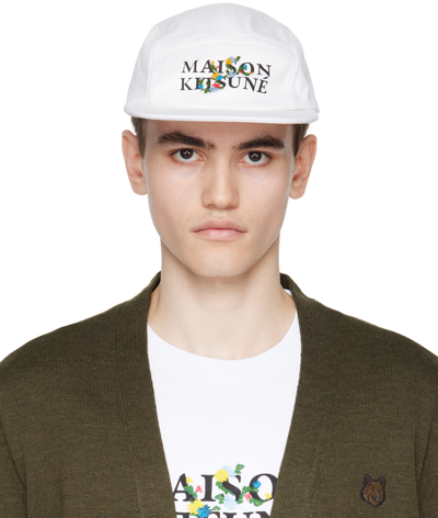 Maison Kitsuné White Flowers Cap