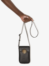 Tory Burch Miller Leather Phone Crossbody Bag In Black