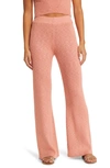 Rip Curl Tropics Pull-on Rib Stitch Pants In Coral