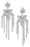 Rabanne Glass Crystal-embellished Chandelier Earrings In Silver