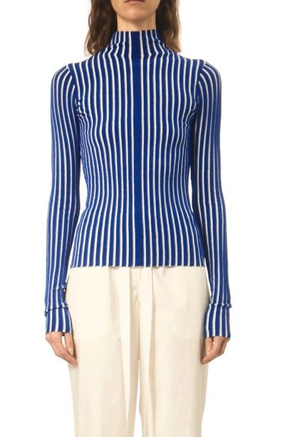Interior Ridley Contrast Pleated Top In Cobalt,white