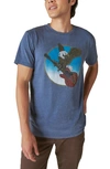 LUCKY BRAND EAGLE GUITAR BURNOUT GRAPHIC T-SHIRT