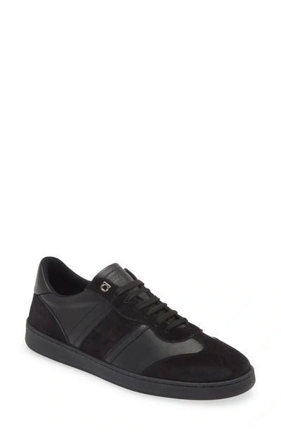 Ferragamo Achille 1 Low-top Sneakers In Leather In Black
