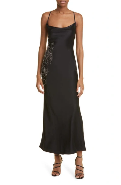 jason wu black silk dress Jason Wu Women's Bias Cut Crepe Back Satin Gown - Blue