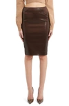 DOLCE & GABBANA LIQUID JERSEY PENCIL SKIRT