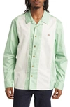 DICKIES WESTOVER COLORBLOCK STRIPE COTTON BUTTON-UP SHIRT