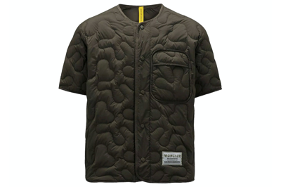 Pre-owned Moncler X Salehe Bembury Padded Shirt Dark Green