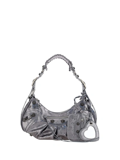 Balenciaga Le Cagole Shoulder Bag In Silver