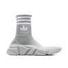 Balenciaga X Adidas Speed Sock Sneakers In Grey